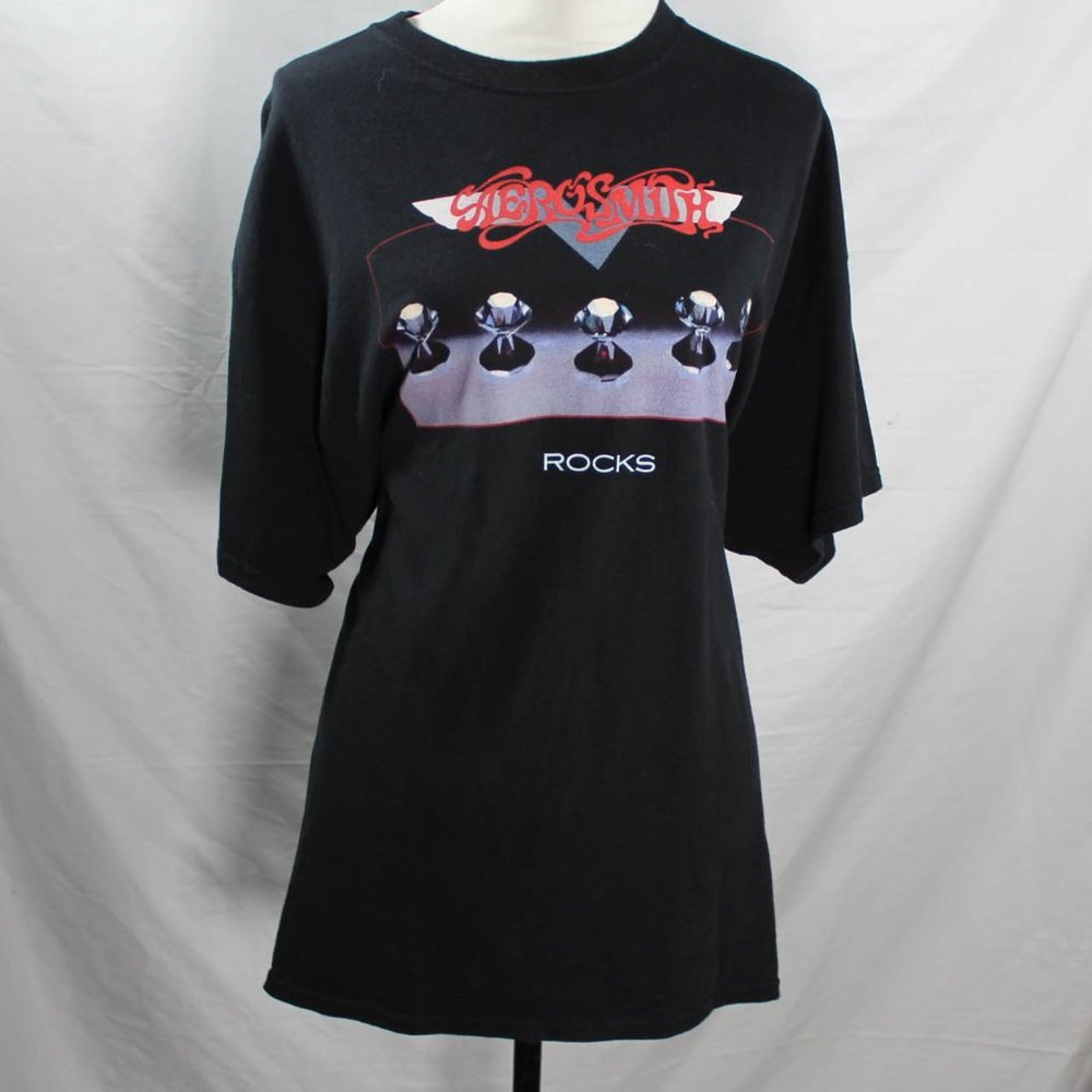 Classic Rock Aerosmith “Rocks” Album Cover Unisex Band Tee T Shirt Mens …